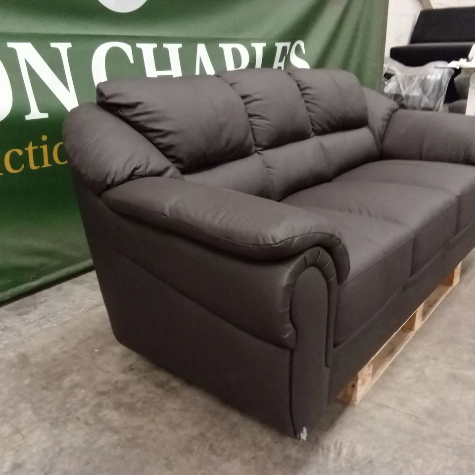 NAPLES ITALIAN LEATHER 3 SEATER SOFA RRP £1149