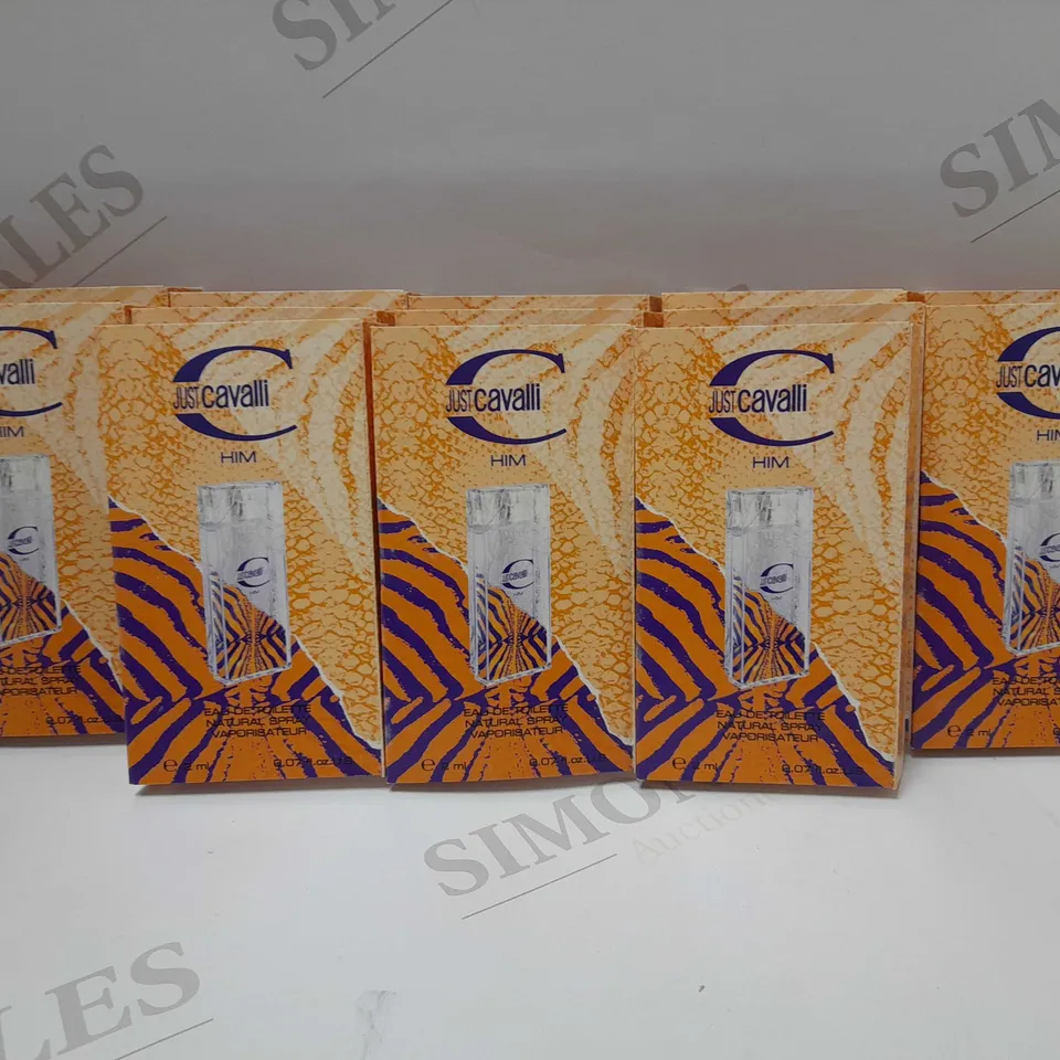 LOT OF APPROX 200 X 2ML ROBERTO CAVALLI JUST CAVALLI MAN EAU DE TOILETTE 