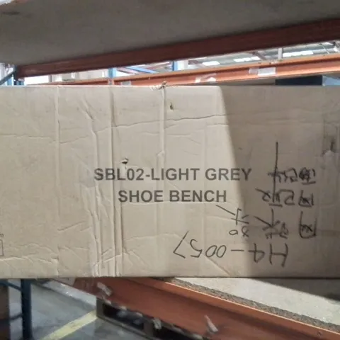 BOXED SHOE BENCH -LIGHT GREY-