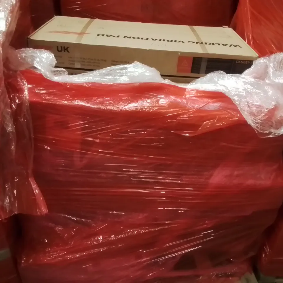 PALLET TO CONTAIN WALKING VIBRATION PADS, CHRISTMAS TREE AND OTHER ITEMS...