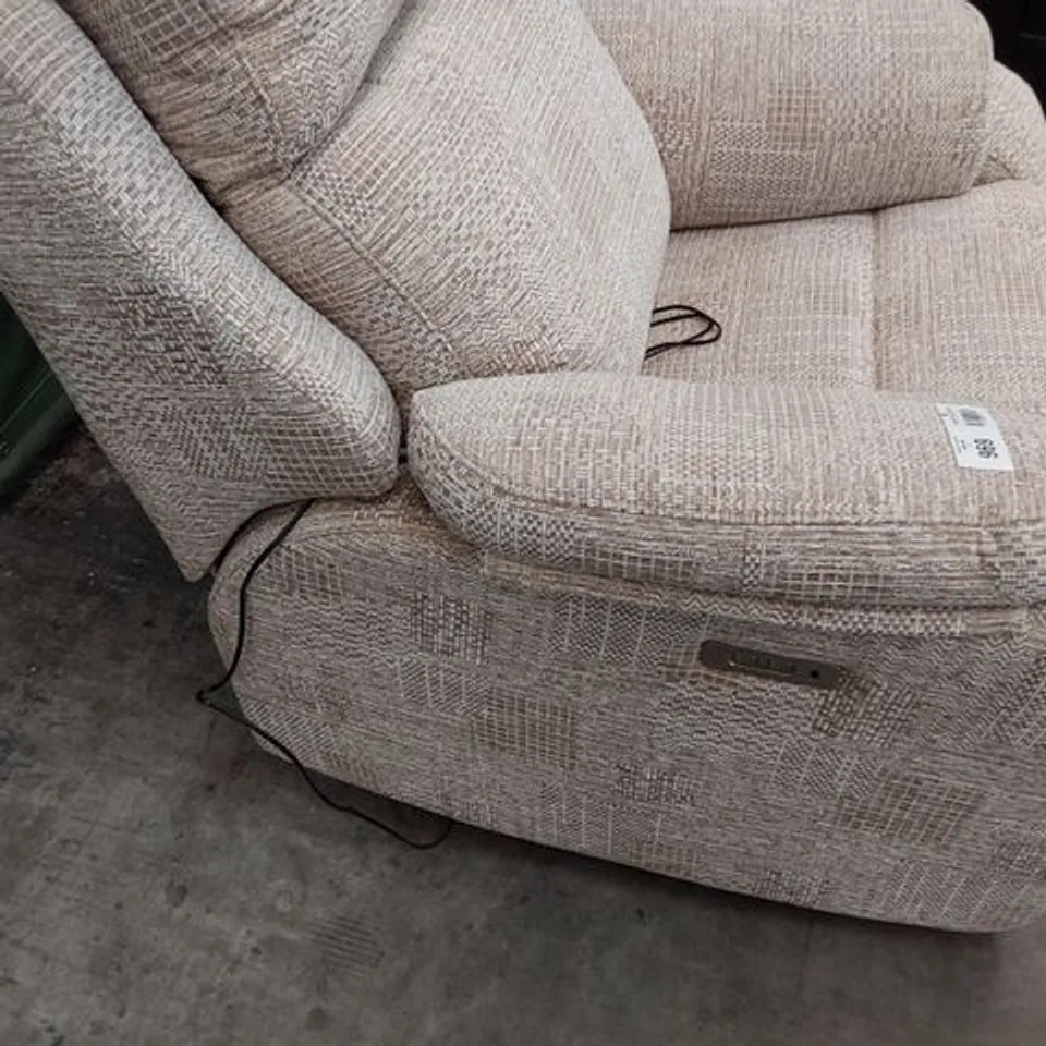 QUALITY BRITISH DESIGNER G PLAN KINGSBURY POWER RECLINING EASY CHAIR HASCOMBE SANDS FABRIC 