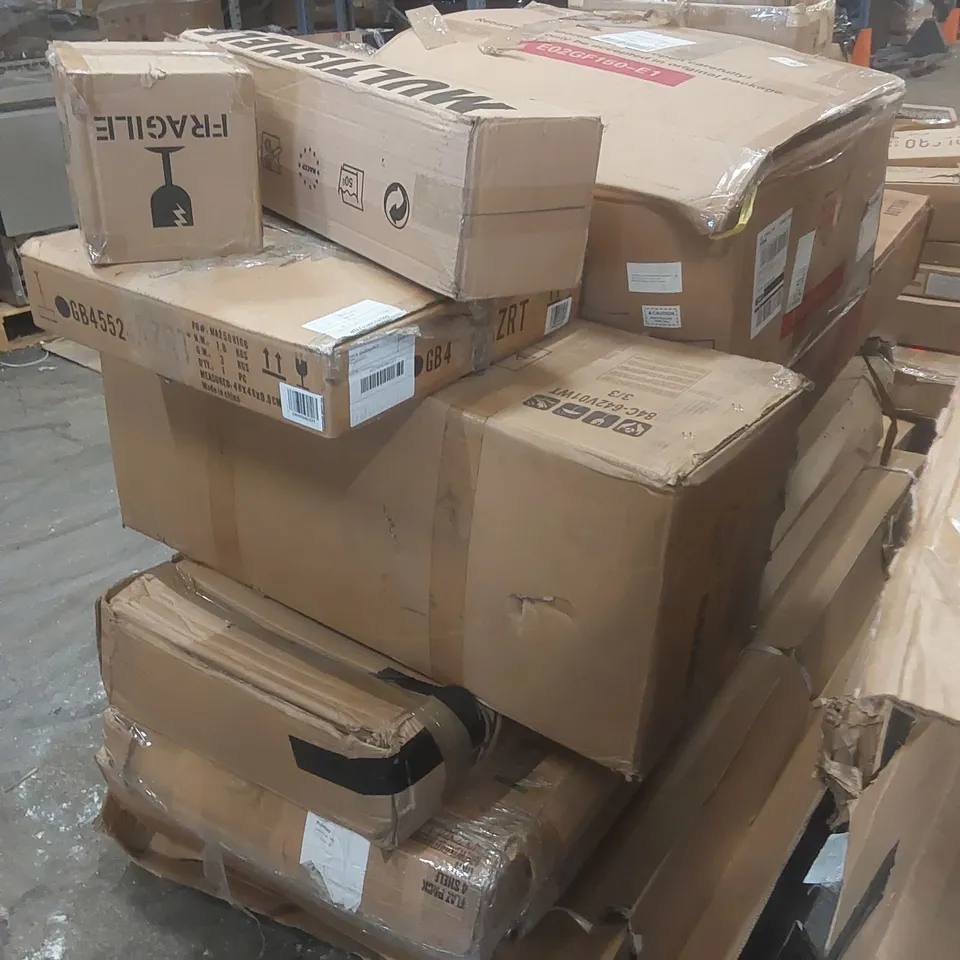PALLET CONTAINING A LARGE QUANTITY OF ASSORTED FURNITURE PARTS ECT