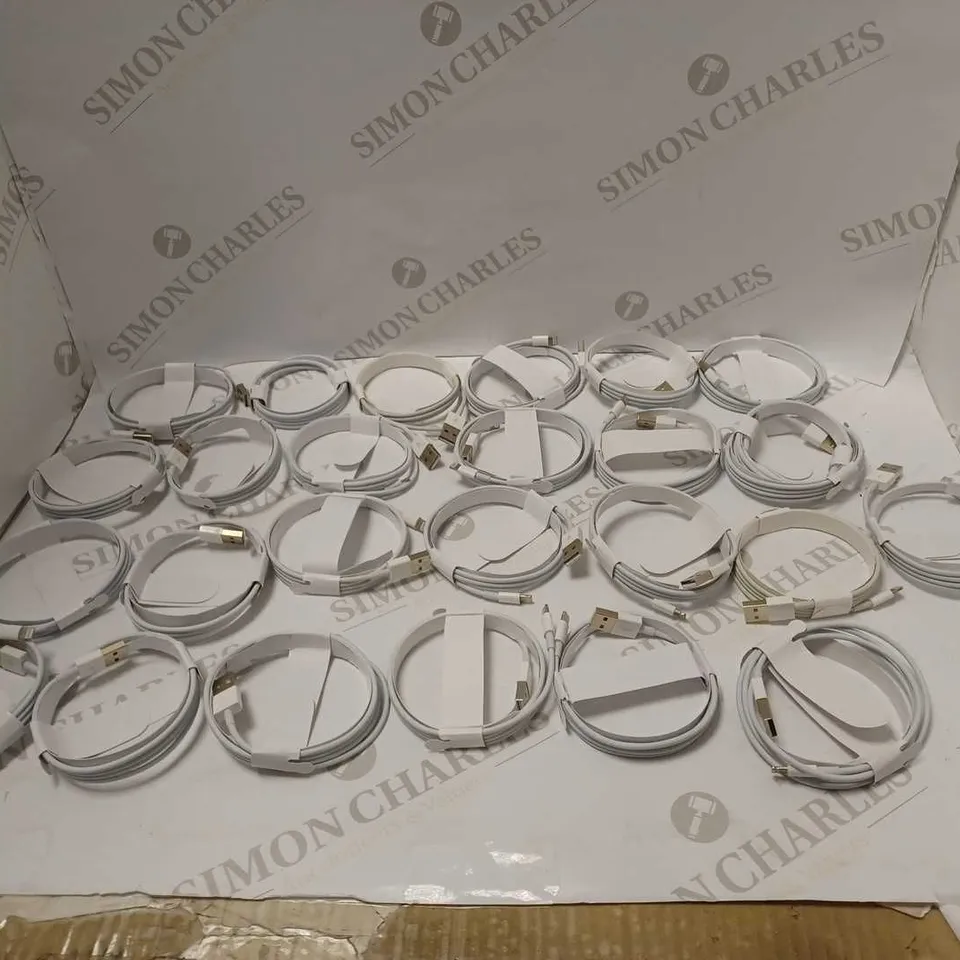 25 SEALED IPHONE CHARGERS (USB PORT) IN WHITE 