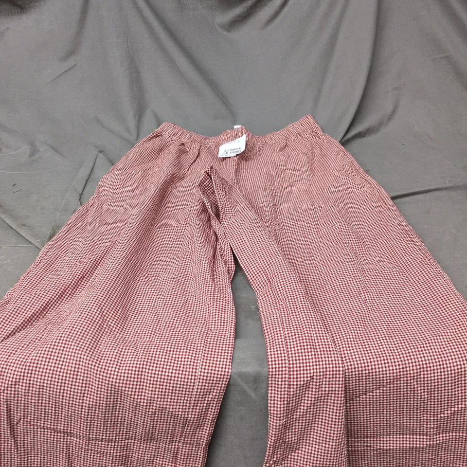 NEXT RED CHECK TROUSERS SIZE 10R TAGGED