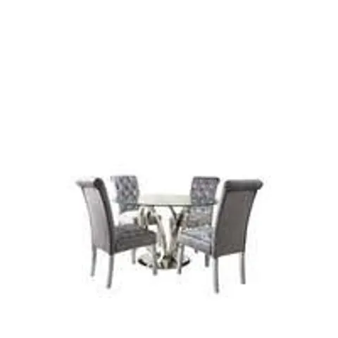 GRADE 1 LOLA DINING TABLE & 4 SCROLL - 4 BOXES