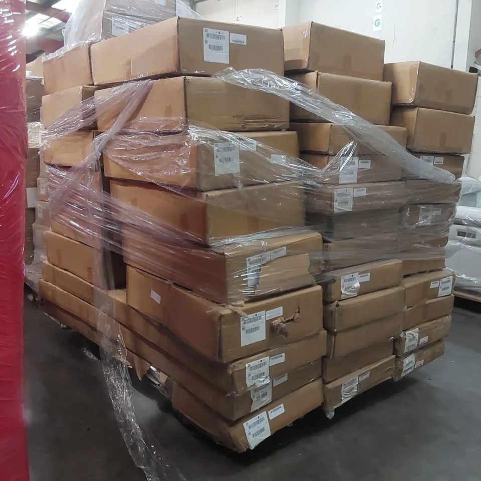 PALLET CONTAINING A LARGE QUANTITY OF FITYOU TV CABINET PARTS
