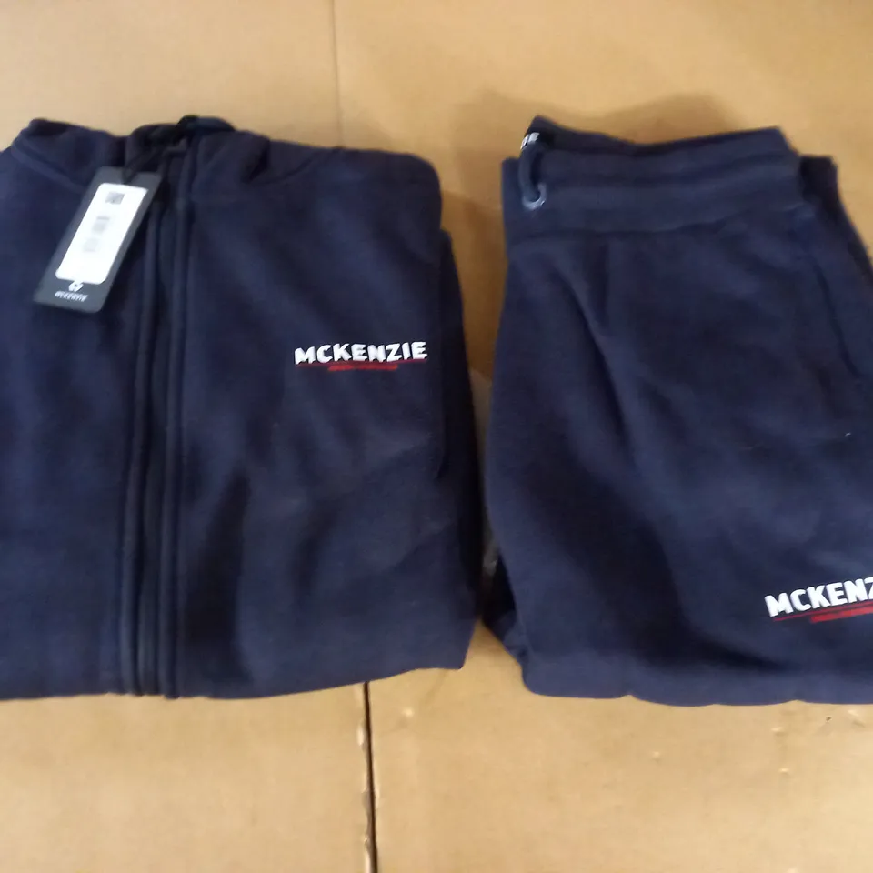 MCKENZIE NAVY FLEECE TRACK SET - MED