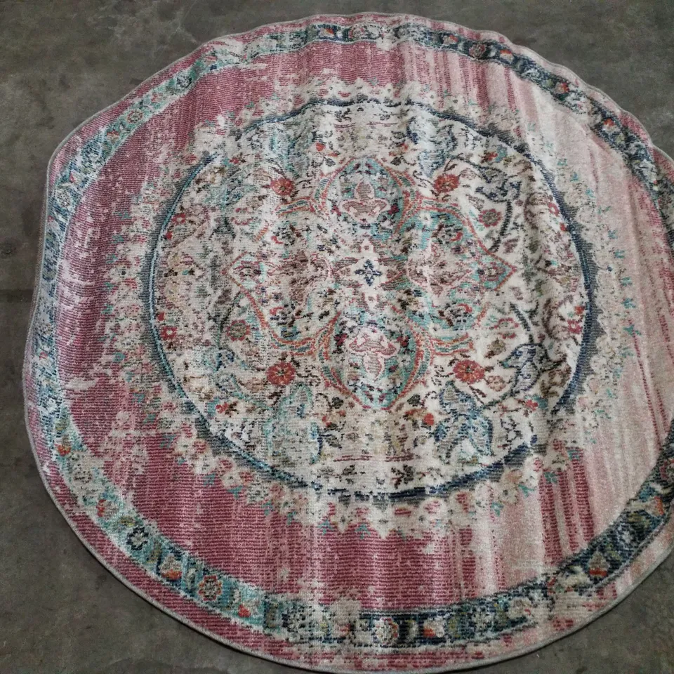 BRAND NEW PACO HOME TORRES 275 RUG IN PINK - 160CM D ROUND
