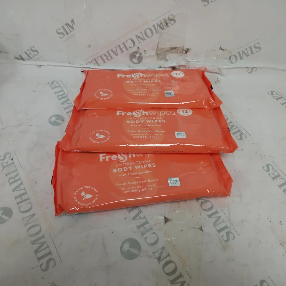3 * ANTIBACTERIAL BODY WIPE SETS