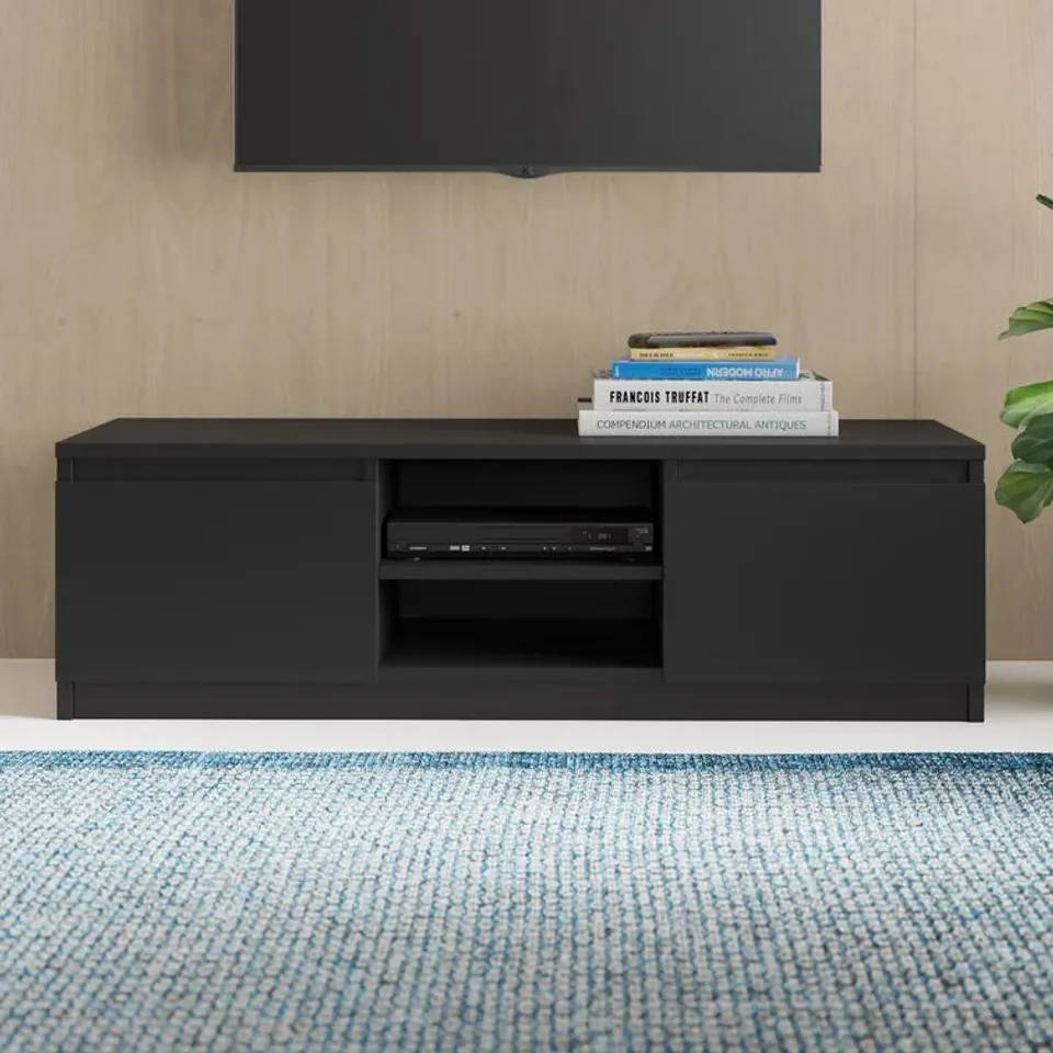 BOXED DELANCEY TV STAND UP TO 50" BLACK