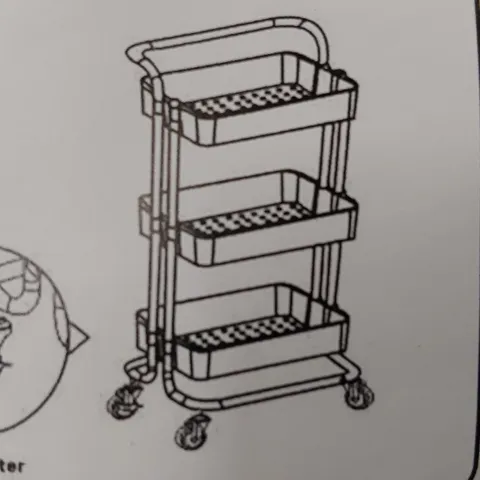BOXED MOBILE SHELVING UNIT - PINK (1 BOX)
