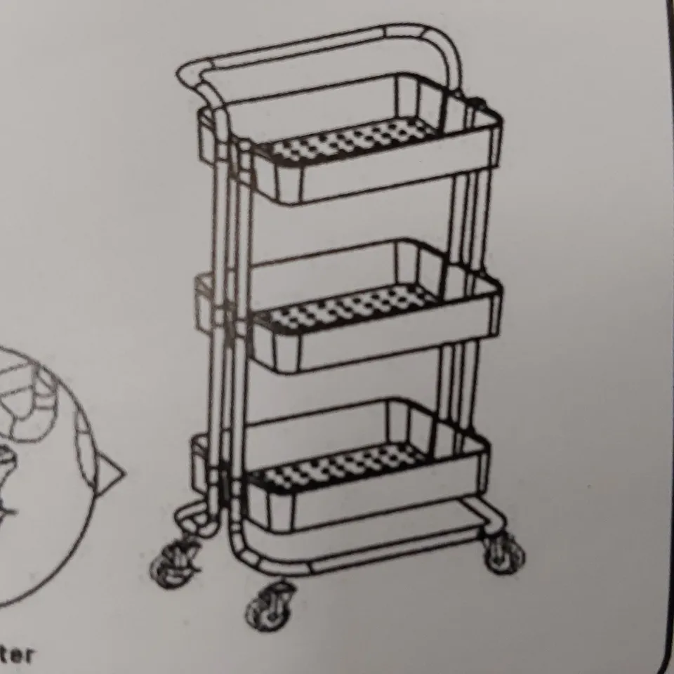 BOXED MOBILE SHELVING UNIT - PINK (1 BOX)