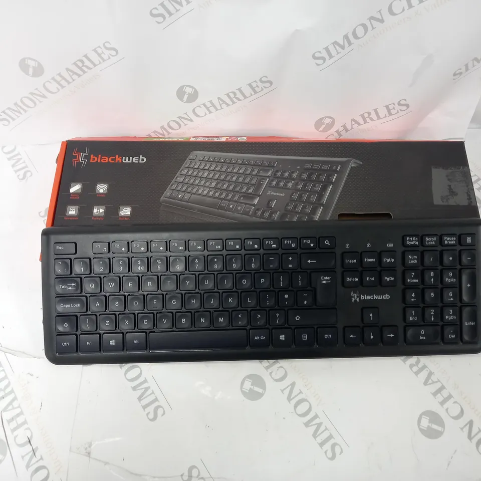 BOXED BLACKWEB WIRELESS SILENT KEYBOARD