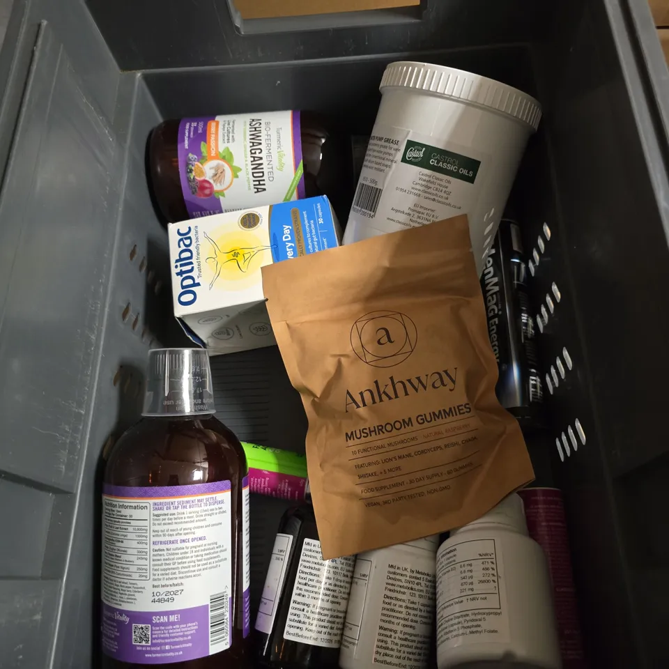 APPROXIMATELY 15 ASSORTED VITAMIN/HEALTH AID PRODUCTS TO INCLUDE MONTHLIES, RED LABEL HEALTH AND NUKE NUTRITION