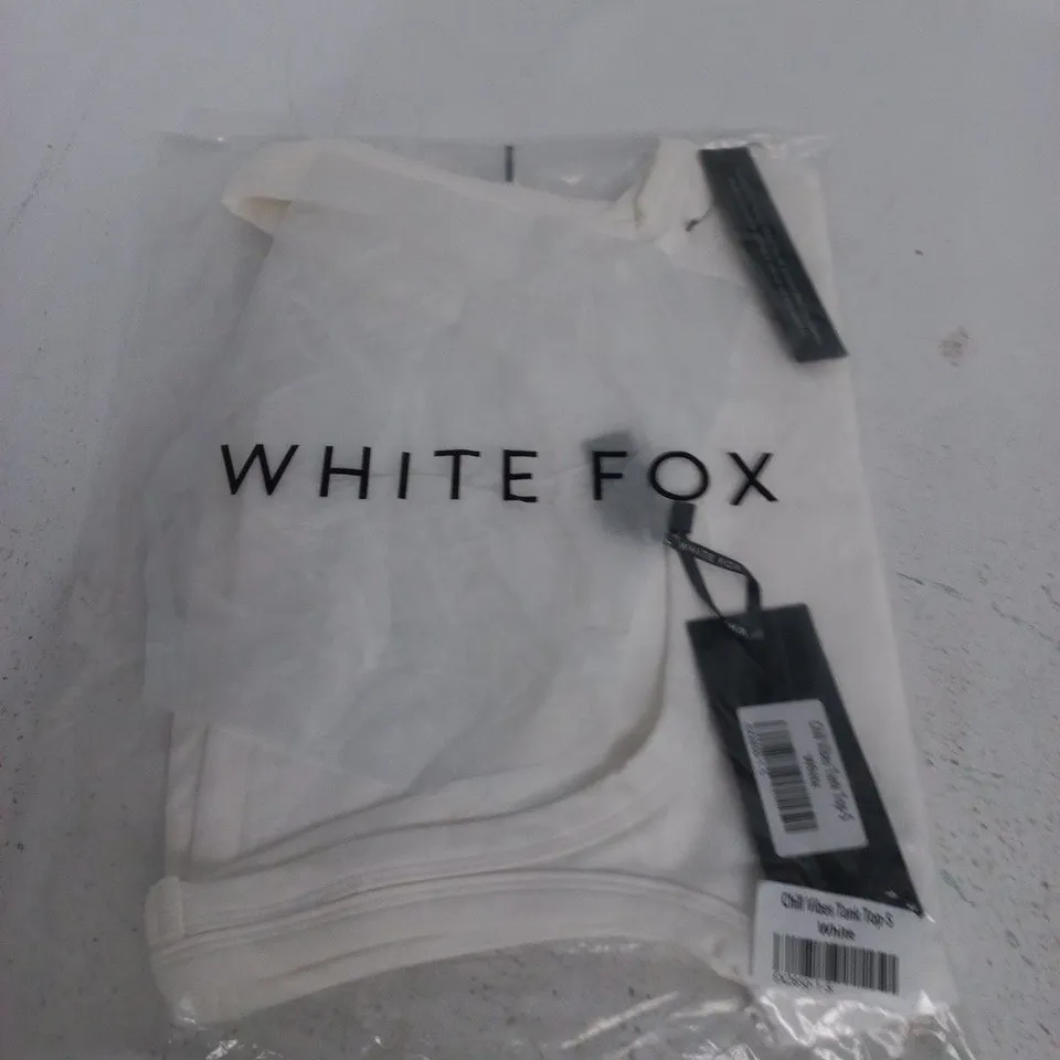 WHITE FOX CHILL VIBES TANK TOP – WHITE, SIZE S