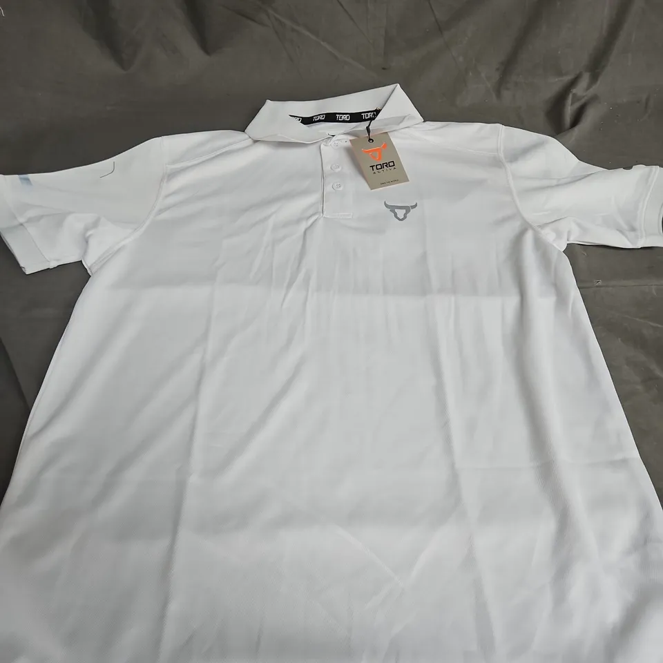 TORO ACTIVA POLO SHIRT - WHITE, MEDIUM
