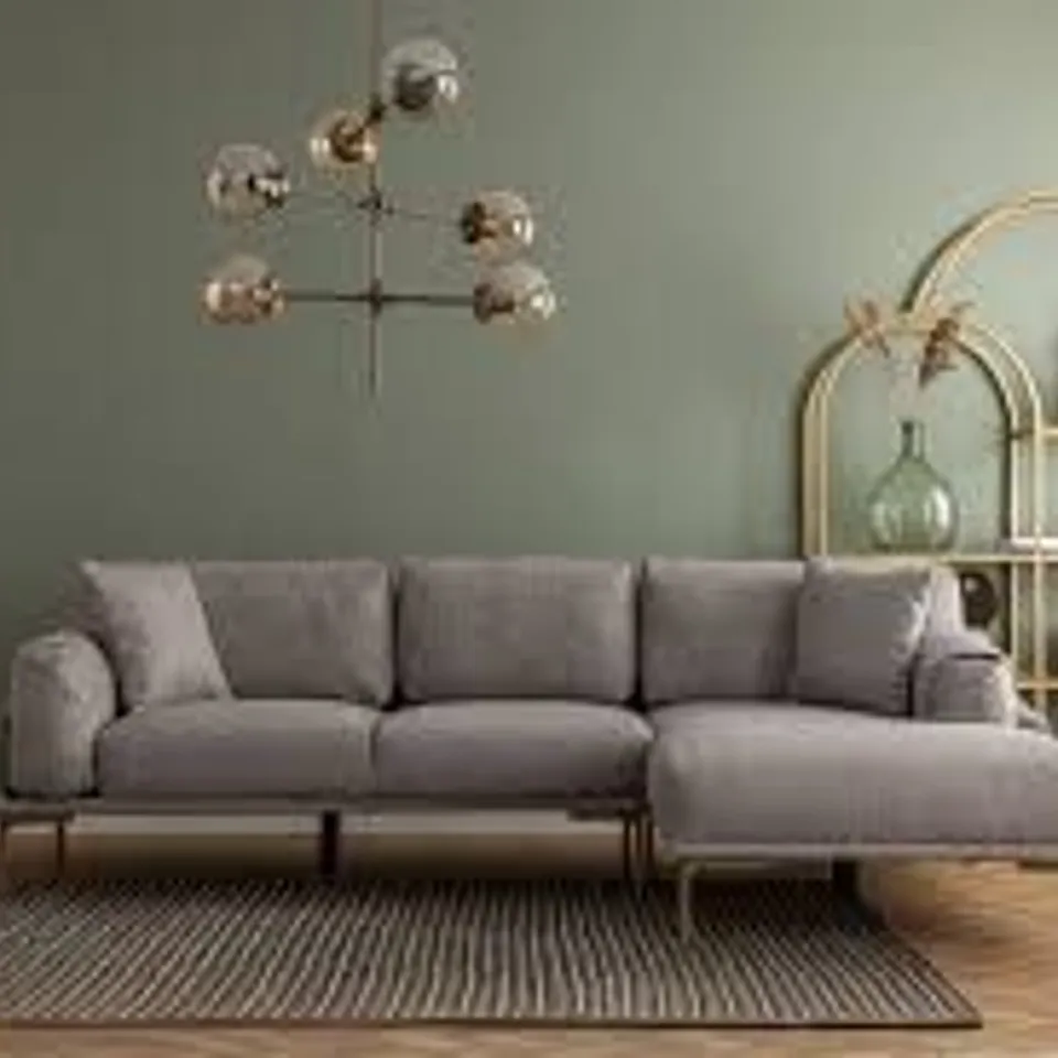 BRAND NEW DESIGNER VIVENSE LEO CORNER SOFA RIGHT CHAISE, CLOUD GREY