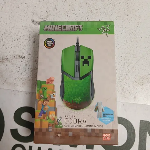 RAZER COBRA MINECRAFT EDITION CUSTOMIZABLE GAMING MOUSE – BOXED