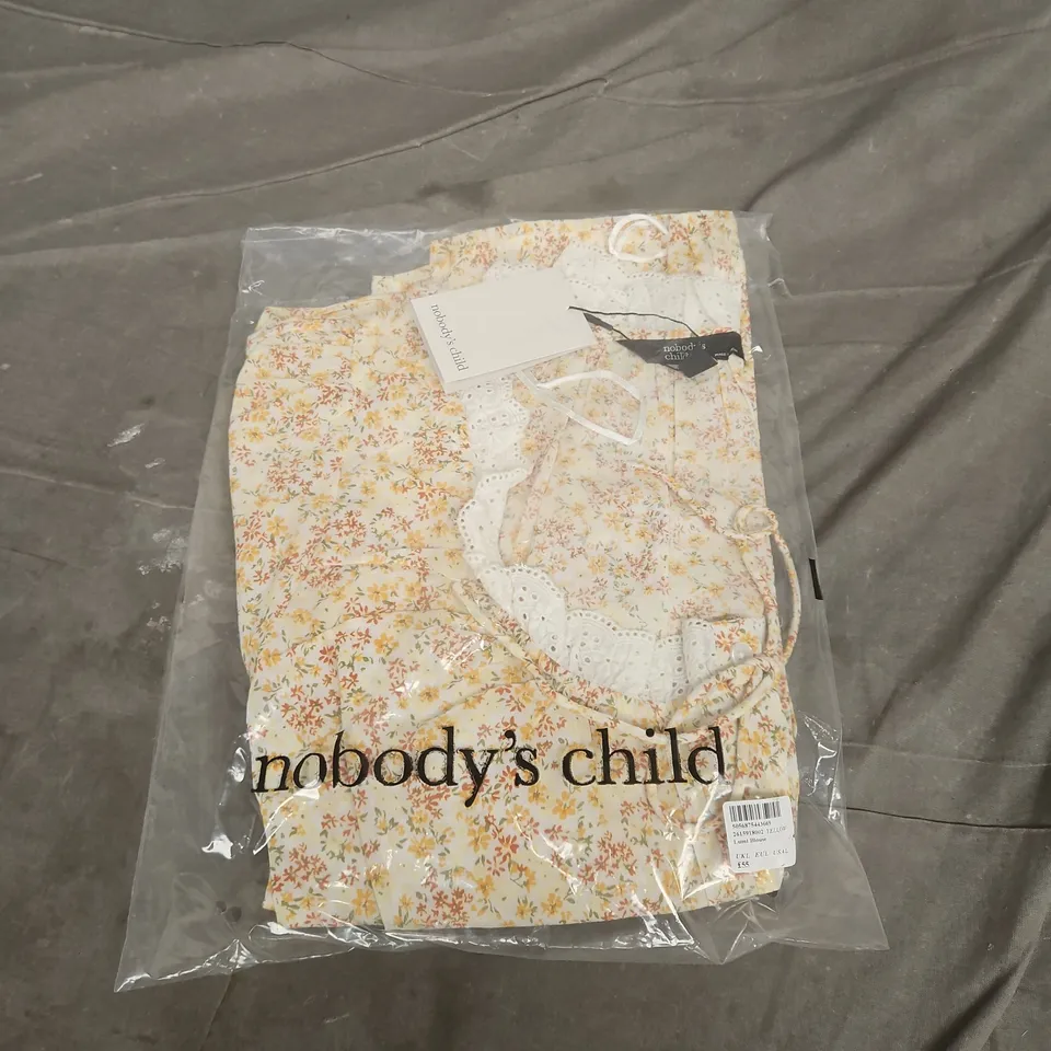 NOBODY'S CHILD LUMI BLOUSE – YELLOW FLORAL - SIZE L