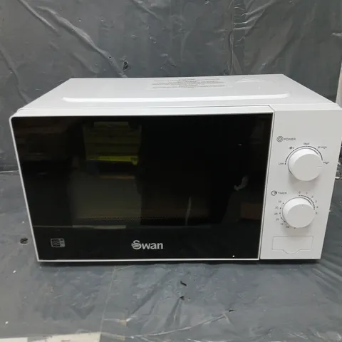 SWAN 20L 700W MANUAL MICROWAVE IN WHITE - COLLECTION ONLY