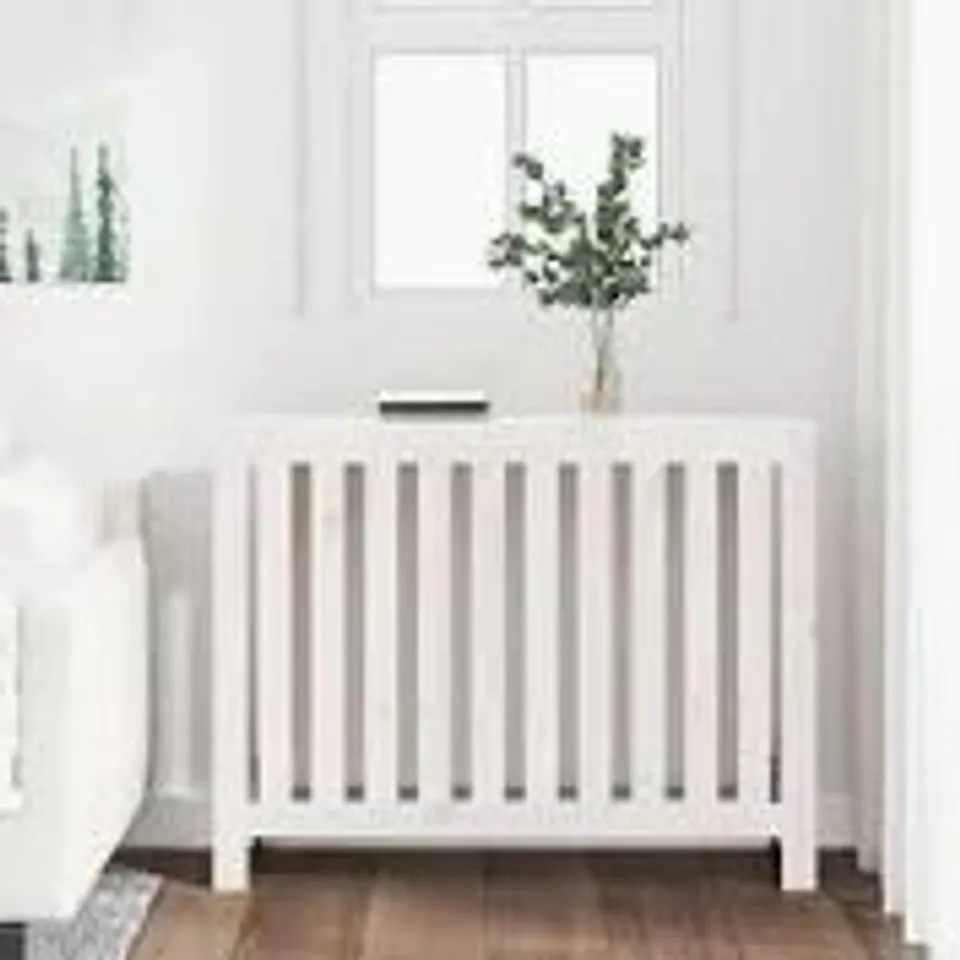 BOXED LATITUDE RUN RADIATOR COVER WHITE 108.5X19X84 CM SOLID WOOD PINE