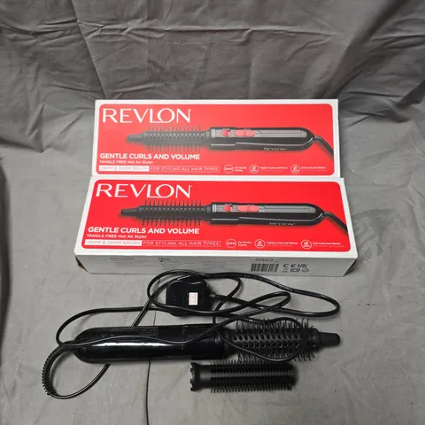 REVLON X2 GENTLE CURLS AND VOLUME HOT AIR STYLER WITH ATTACHMENTS