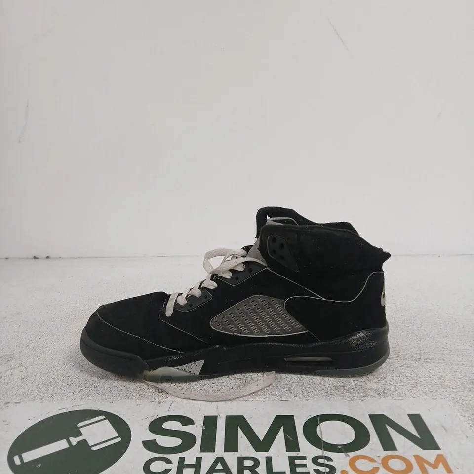 NIKE AIR JORDAN 4 RETRO BLACK/GREY SNEAKERS – MEN'S SIZE UK 11