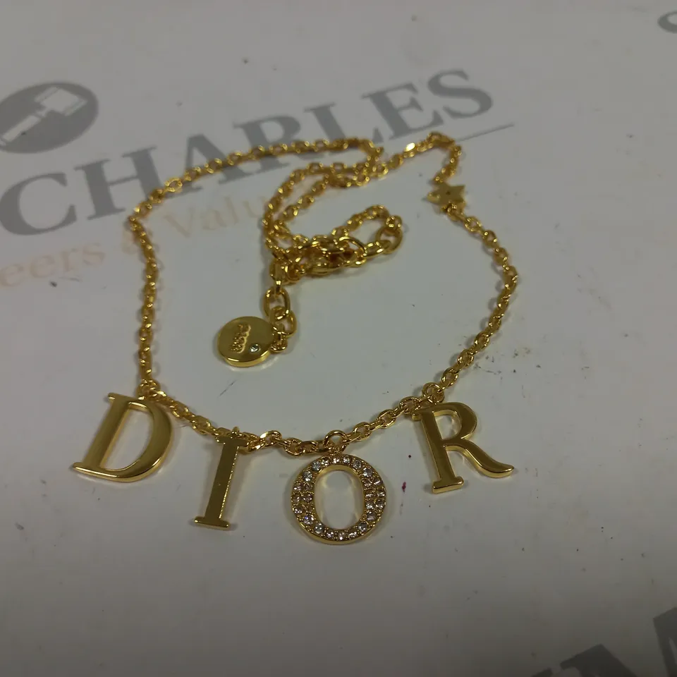 BOXED DIOR GOLD EFFECT NECKLACE
