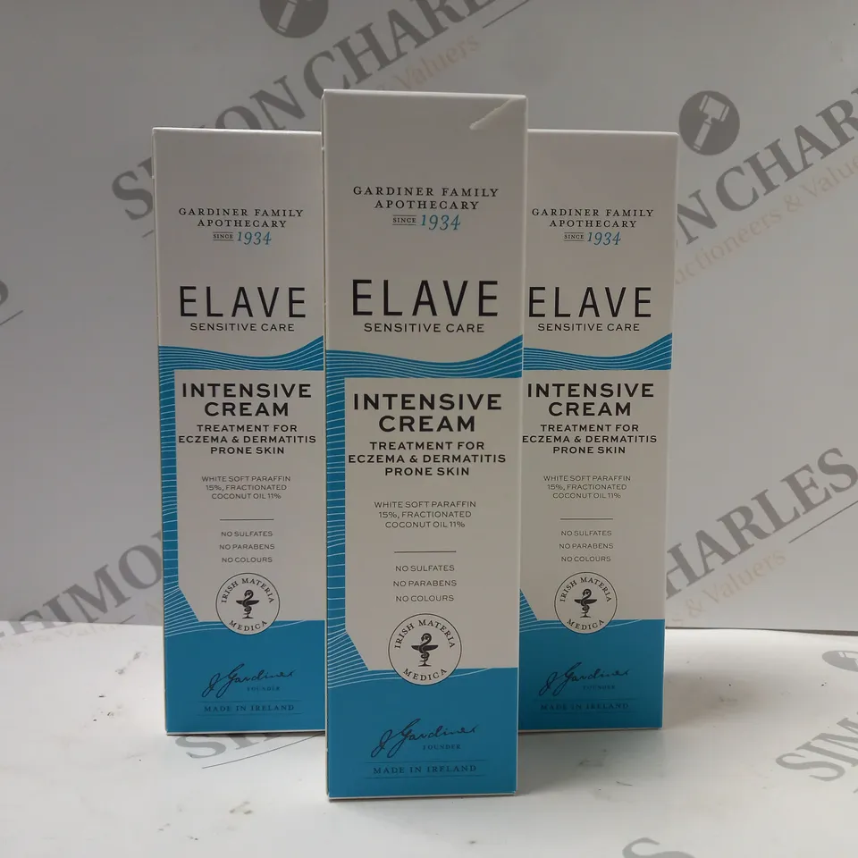 BOX OF APPROX 4 X 125G ELAVE SENSITIVE INTENSIVE CREAM TREATMENT FOR ECZEMA & DERMATITIS PRONE SKIN 