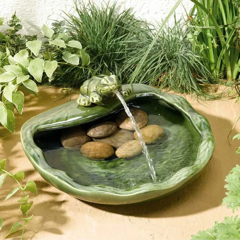 SMART SOLAR CERAMIC FROG SOLAR ON DEMAND WATER FEATURE