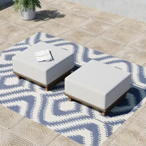 BOXED PATIO OTTOMANS FOR CONVERSATION SOFA SET (1 BOX)