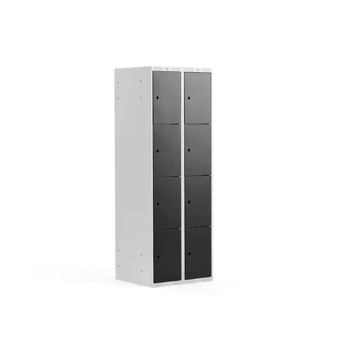 4 DOOR LOCKER CLASSIC 2 MODULES, 1740X600X550 MM, BLACK