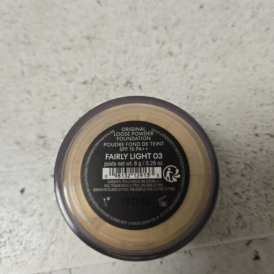 BAREMINERALS ORIGINAL LOOSE POWDER FOUNDATION – FAIRLY LIGHT 03, 0.8 G (SPF 15)