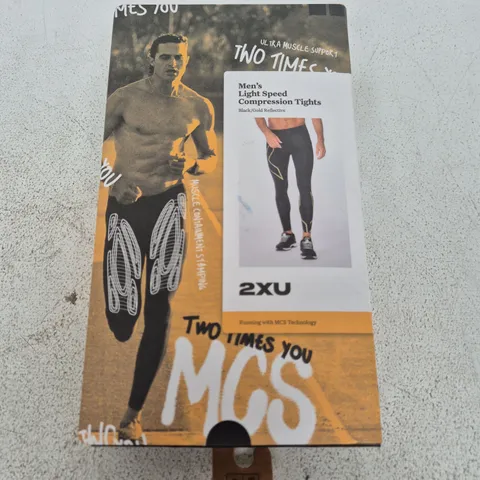 2XU MEN'S LIGHT SPEED COMPRESSION TIGHTS – UK MEDIUM 