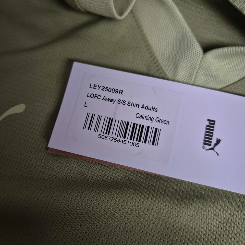 LEYTON ORIENT FC AWAY SHIRT – KAI-NIKLAS 20, CALMING GREEN, PUMA, SIZE UK L
