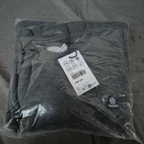 BAGGED TOG24 MEN’S CREW KNIT JUMPER – DARK GREY MÉLANGE, XL