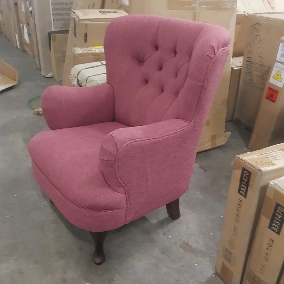 QUALITY DESIGNER FABRIC UPHOLSTERED HENLEY ARMCHAIR