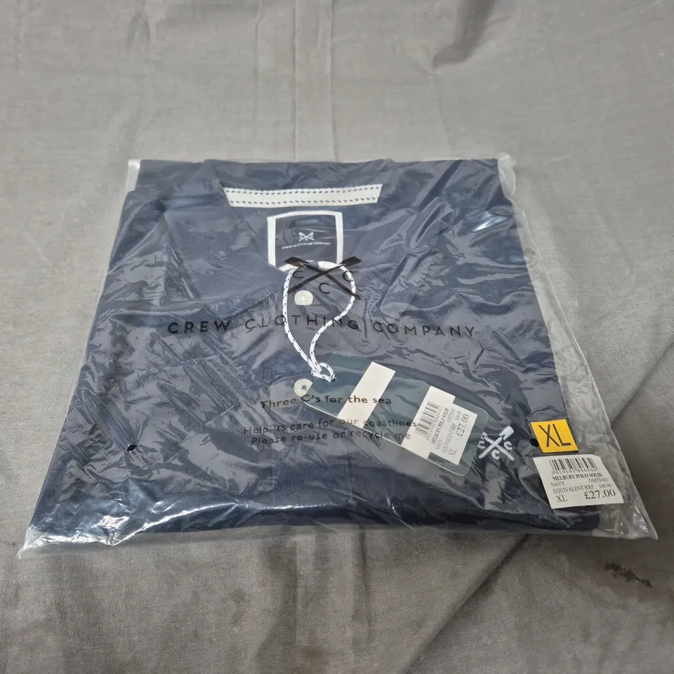 BAGGED CREW CLOTHING COMPANY MELBURY POLO SHIRT - SIZE XL