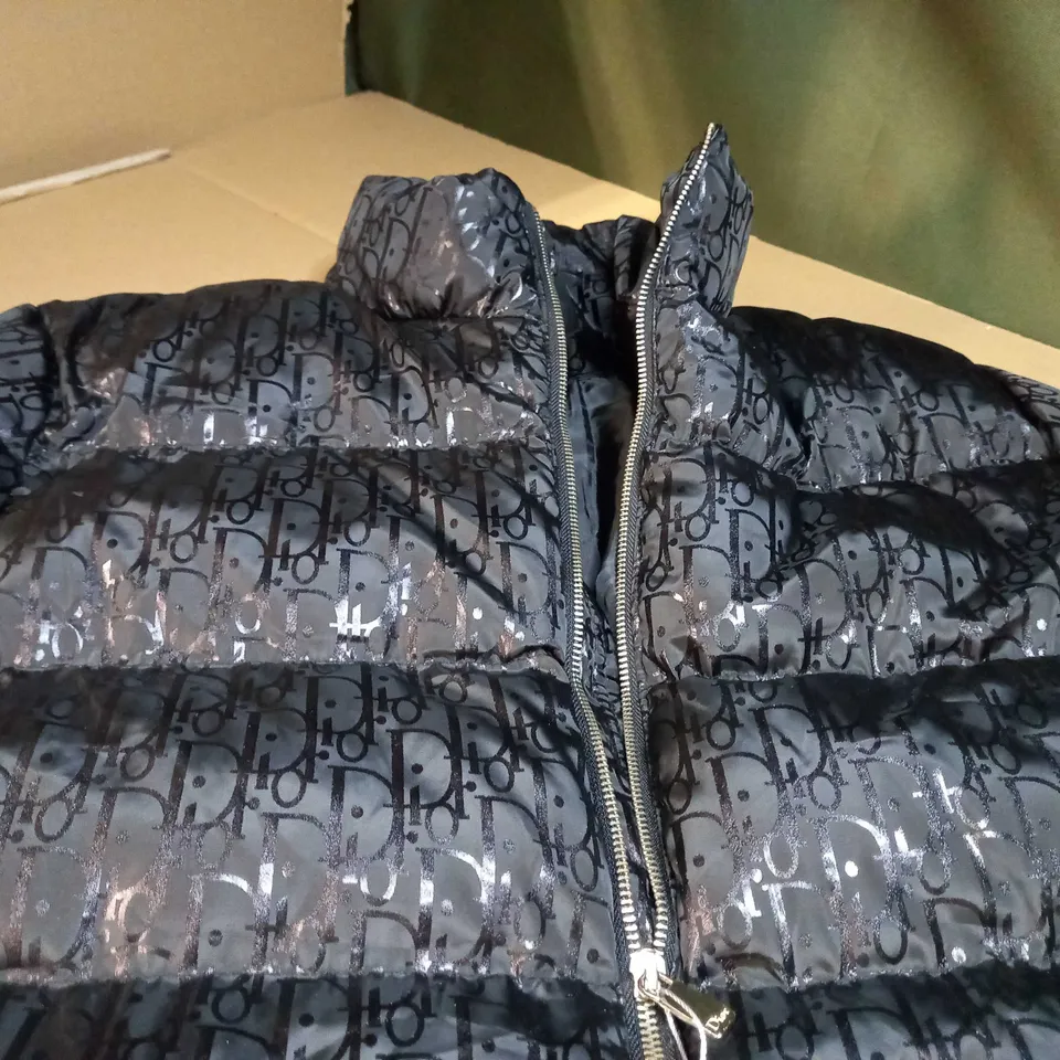 DIOR BLACK/LOGO PUFFER JACKET - LARGE