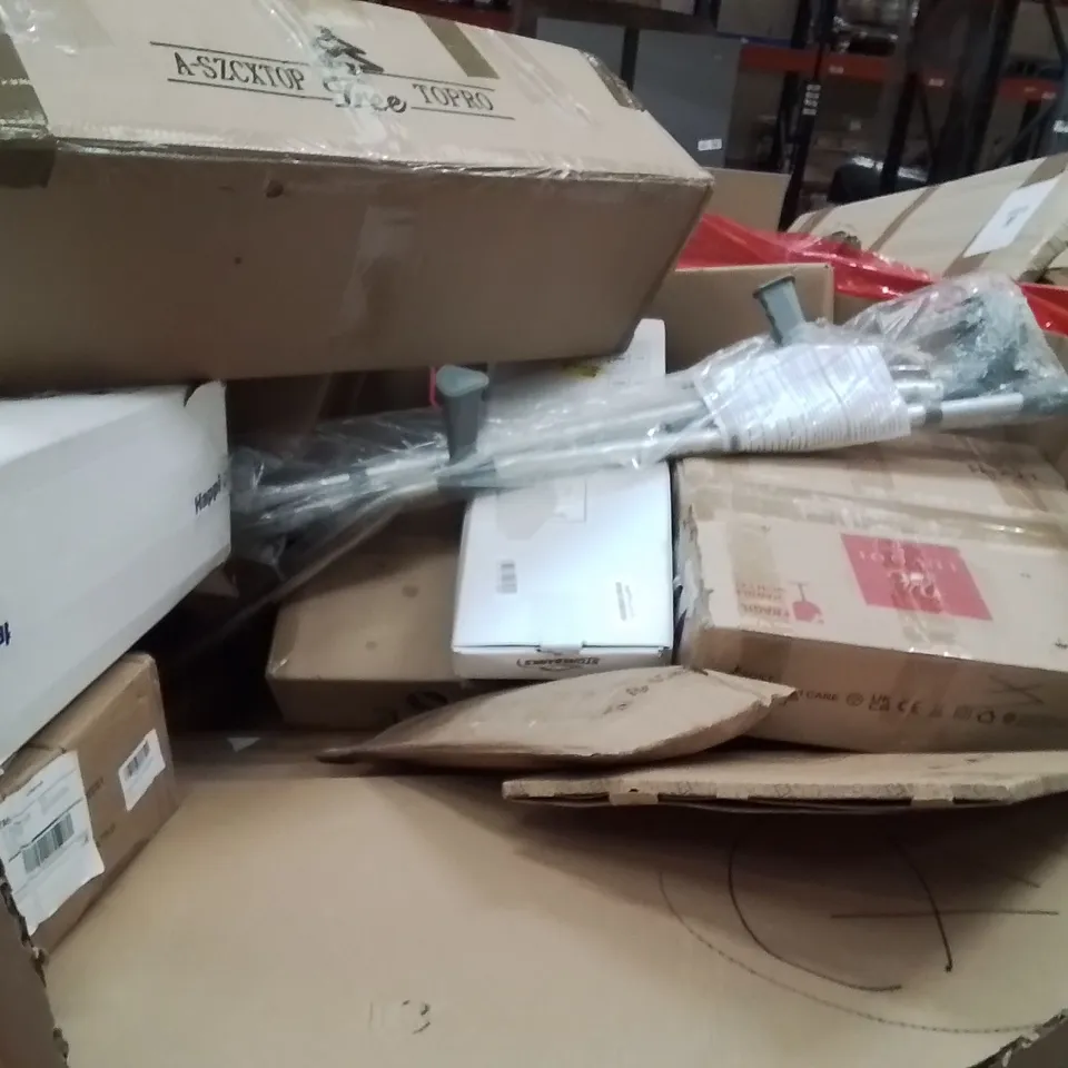 PALLET OF ASSORTED HOUSEHOLD GOODS AND PRODUCTS TO INCLUDE;ROLLER SKATES,LED DARTBOARD LIGHTING SYSTEM,RADIANT HEATER