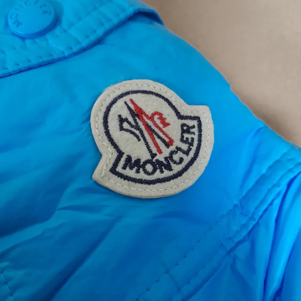 BAGGED BABY BLUE MONCLER COAT SIZE 2