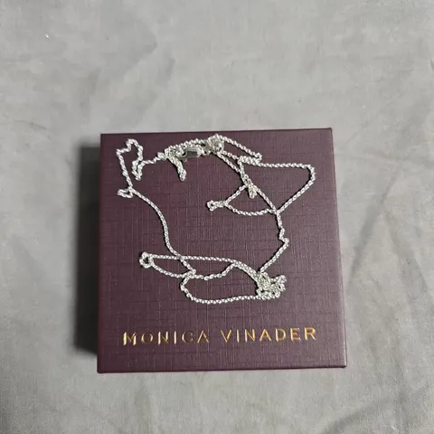 MONICA VINADER NECKLACE – SILVER-TONE CHAIN, BOXED