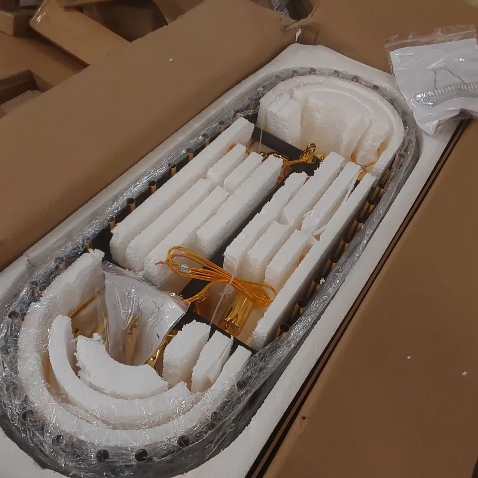 BOXED 8-LIGHT CRYSTAL CHANDELIER