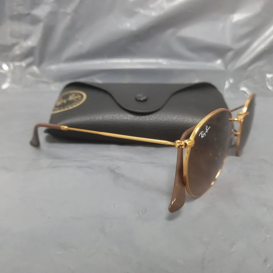 RAY-BAN ROUND METAL LIGHT BRONZE ROUND SUNGLASSES - METAL RRP £164