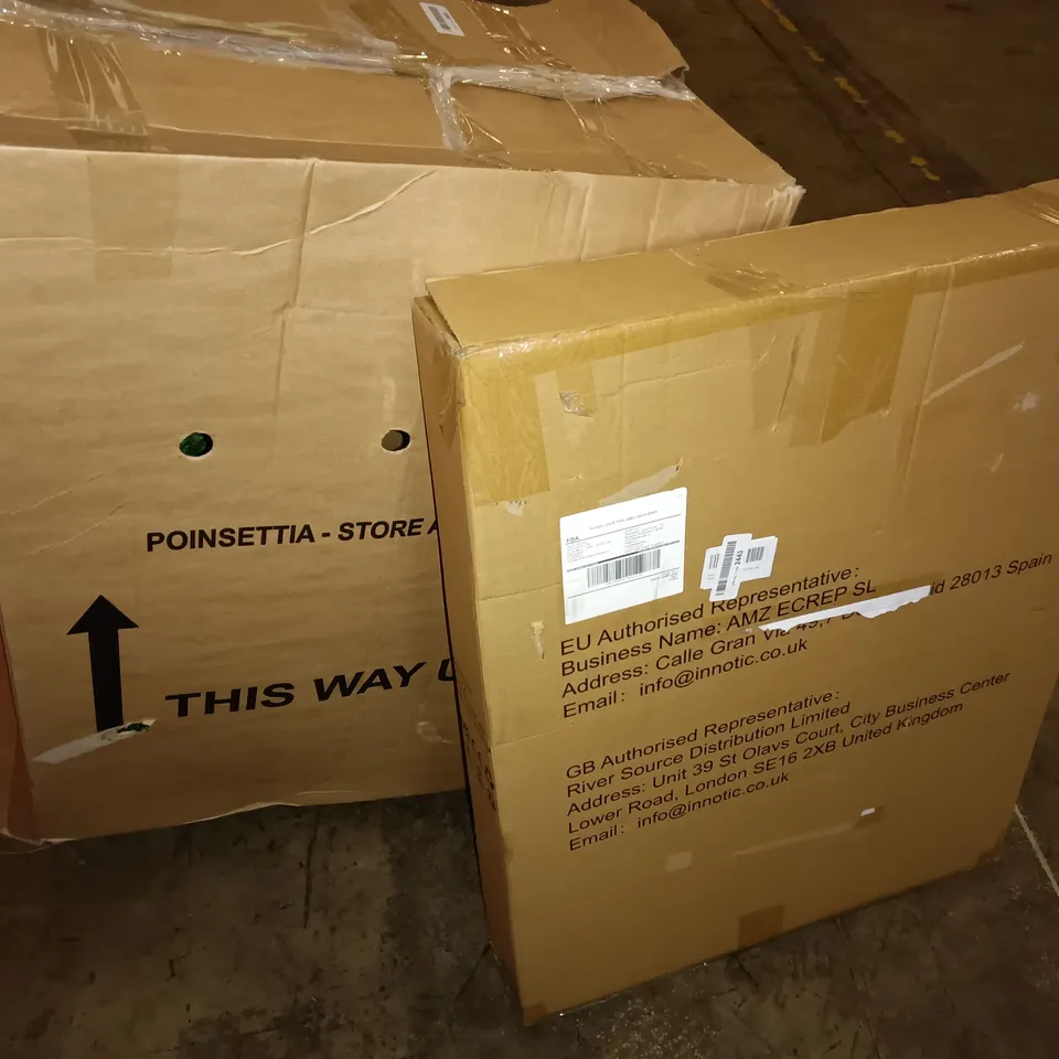 PALLET OF ASSORTED ITEMS TO INCLUDE ROTARY DEHUMIDIFIER, SIDE TABLE AND POINSETTA