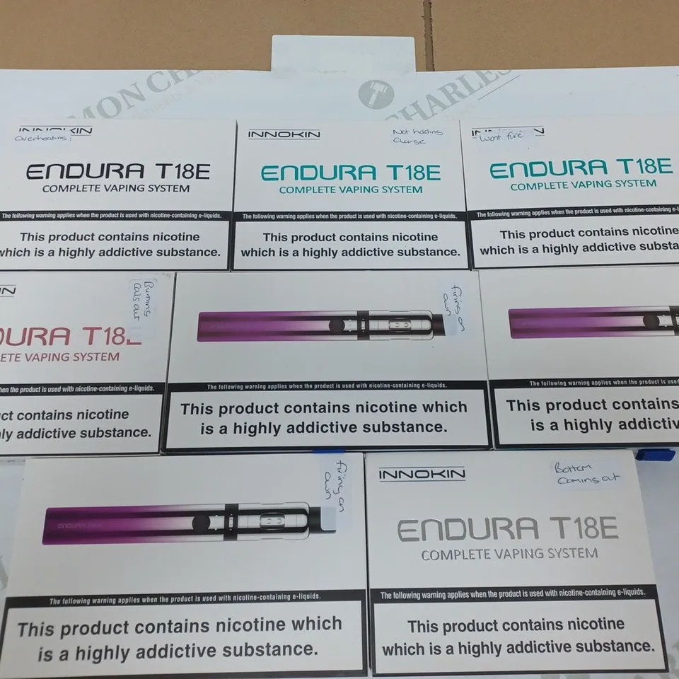 LOT OF 8 ASSORTED INNOKIN E-CIGS TO INCLUDE ENDURA T18E