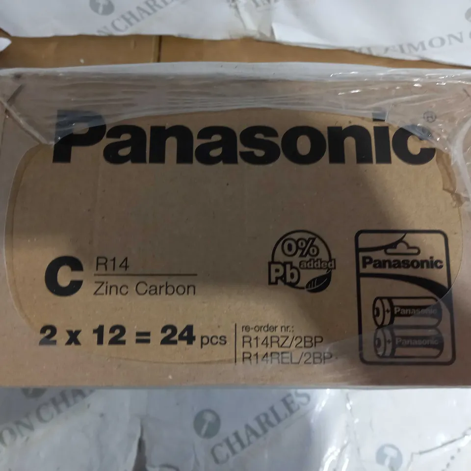 APPROXIMATELY 5 PACKS OF PANASONIC R14 ZINC CARBON BATTERIES (24 PER PACK)