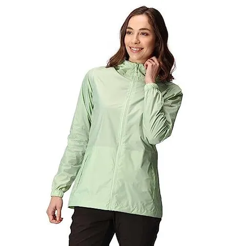 REGATTA PACK IT III WOMEN'S LIGHTWEIGHT WATERPROOF WALKING JACKET QUIET GREEN SIZE 26