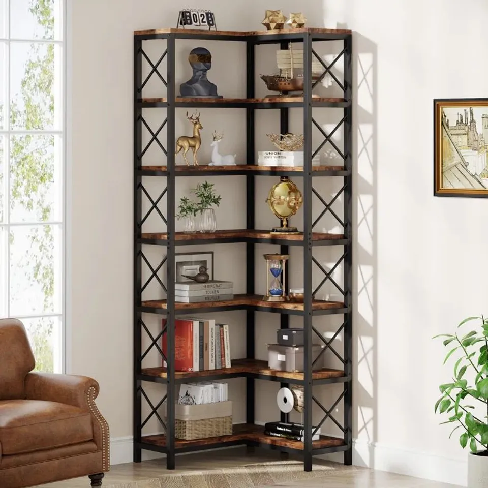 BOXED ALVESTER CORNER BOOKCASE  