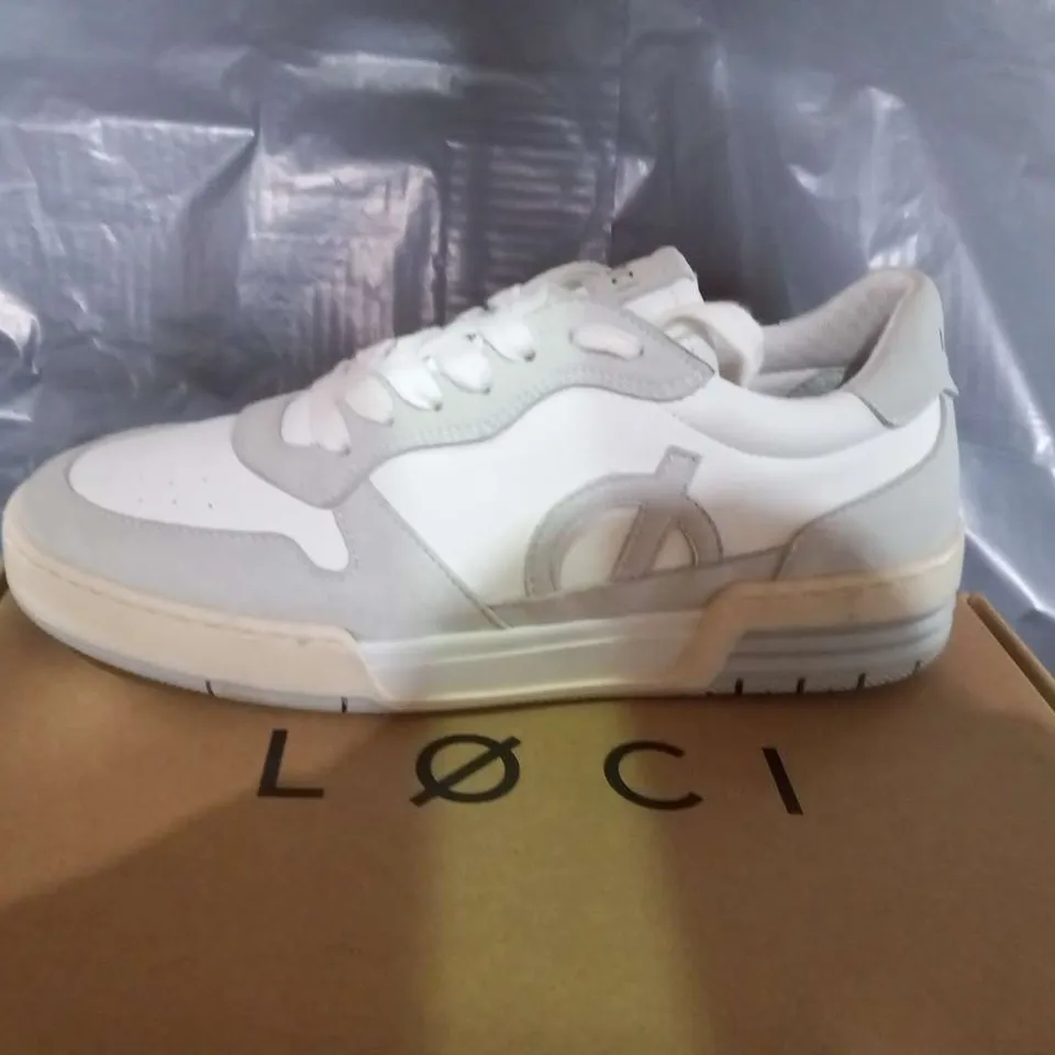 BOXED LOCI THREE GREY SYNTHETIC SNEAKERS SIZE 39